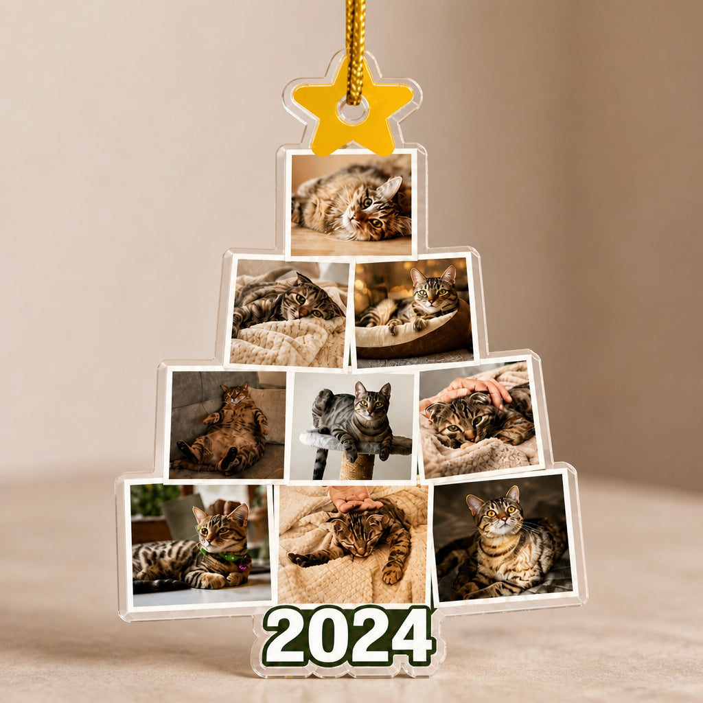 2024 Pet Photo Wreath Shape Ornament (9-Photo Collage) - Personalized Shape Ornament 911c17e9-4b64-44f6-b158-e7ef4a3cd2c5.jpg