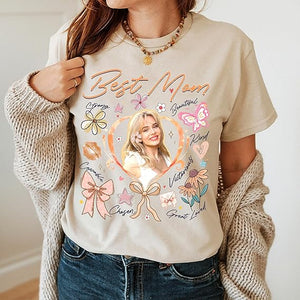 Custom T Shirts for Mom Mama Shirt with Photos Vintage Tee Custom Funny Shirt for Mom Mother's Day Gift Customize shirt for her for Wife