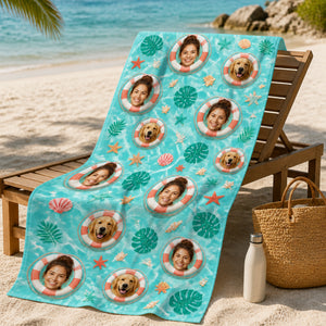 Custom Faces + Pet Tropical Beach Towel - Personalized Beach Towel 912a1541-aaca-4e91-ad6c-4c75daedd3ea.jpg