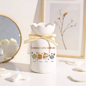Grandma's Little Pumpkins Cute Character Bloom Vase - Personalized Ribbon Tie Flower Vase 9136df82-3a82-446d-85b2-e6a0e88bed68-2.jpg
