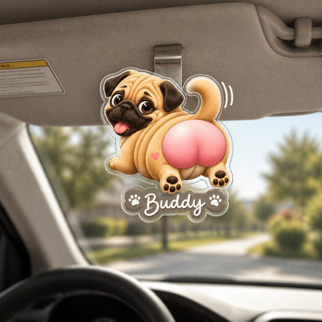 Custom Dog Cartoon Visor Clip – Pet Portrait + Name - Personalized Car Visor Clip 913def67-9a7d-4105-942f-1bd3bf16bbd4.jpg