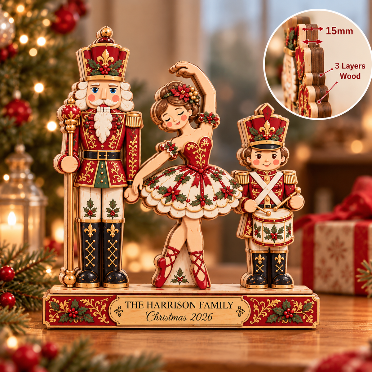 Custom Nutcracker Christmas Wooden Decor, Personalized Family Name Ballet Keepsake, Holiday Tabletop Christmas Decor, Nutcracker Lover Gift 915194c9-27f0-4665-b74c-7bd290e4bca7-b92cda8a-c6bb-4506-85a2-9f034bb1a37f.png