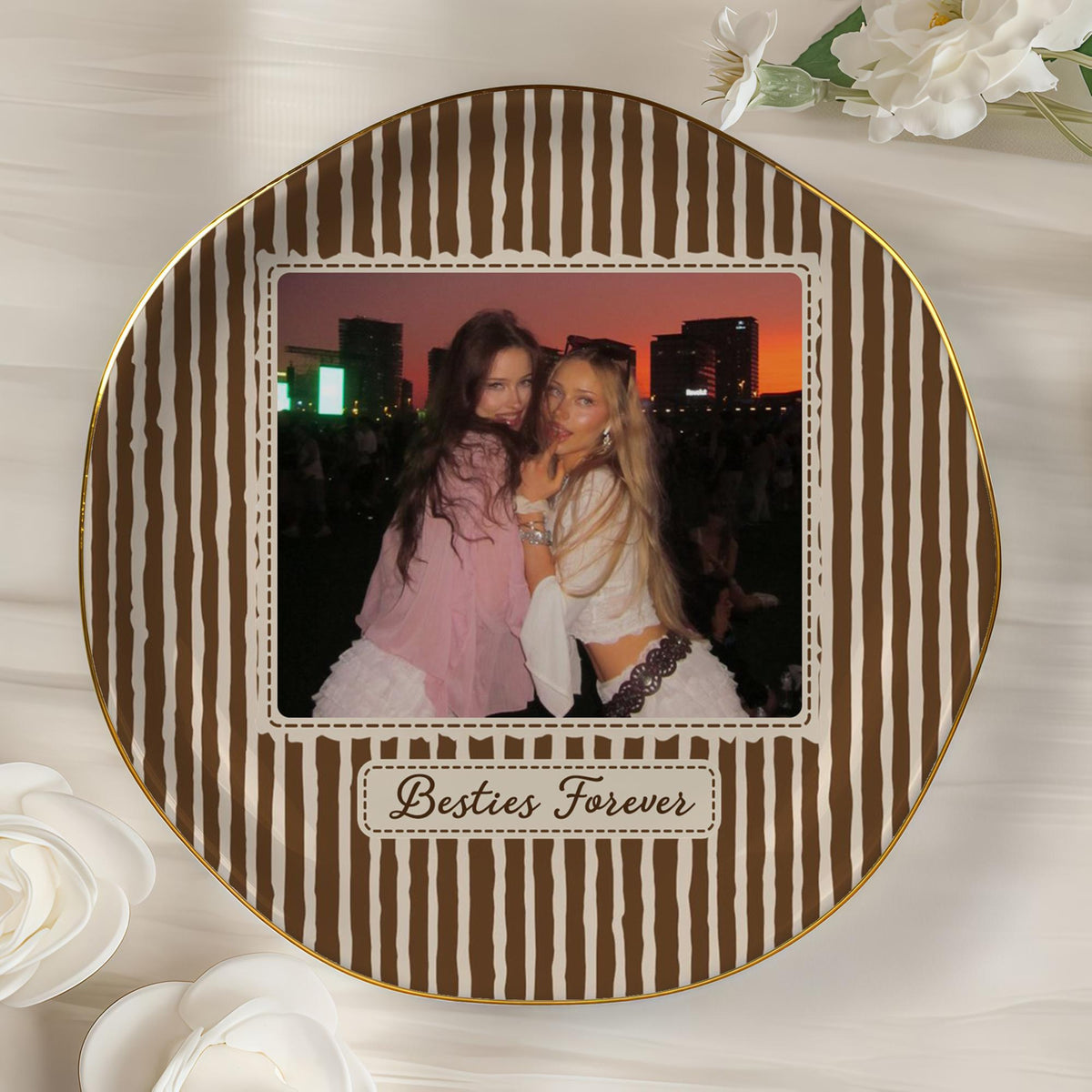 Personalized Bestie Photo Jewelry Dish, Bestie Striped Ring Dish, Birthday Gifts For Bestie Best Friend, Sister Vintage Stripe Jewelry Dish 915e09d7-46f8-46a2-9642-56526ef25d7c-4.jpg
