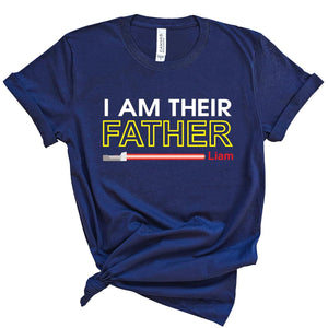 Personalized I am Your Their Father Shirt, Custom Stars Shirt for Daddy, Tshirt Gifts for Dad Papa Husband from Daughters Son Wife, Fathers Day & Birthday Present for Dad