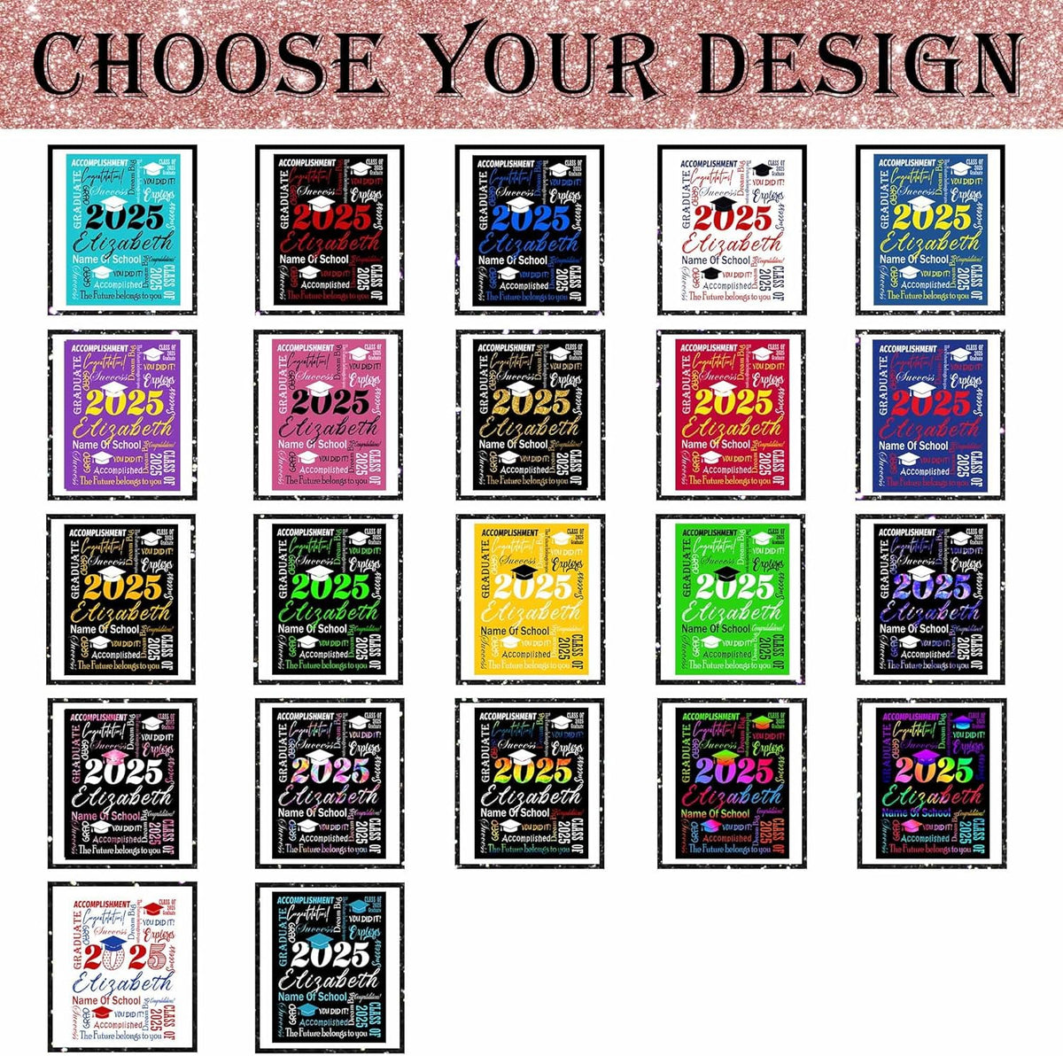 Personalized Graduation Gifts Blanket with Name School, Custom Class of 2025 Graduation Blankets 2025 Grad Throw Customized Blanket for High School College Graduation Party Gifts