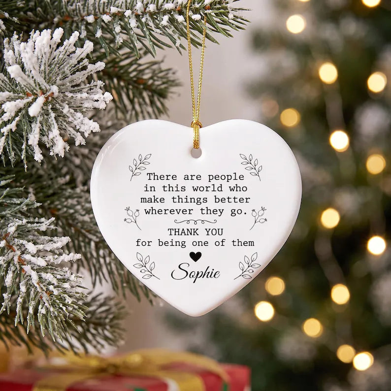 Personalized Thank You Ornament, Custom Appreciation Gift for Teacher Friend Mentor, Ceramic Christmas Keepsake, Heart Ornament 9170712f-8ff4-4821-b313-6d040e392f3a-bn-2-.webp