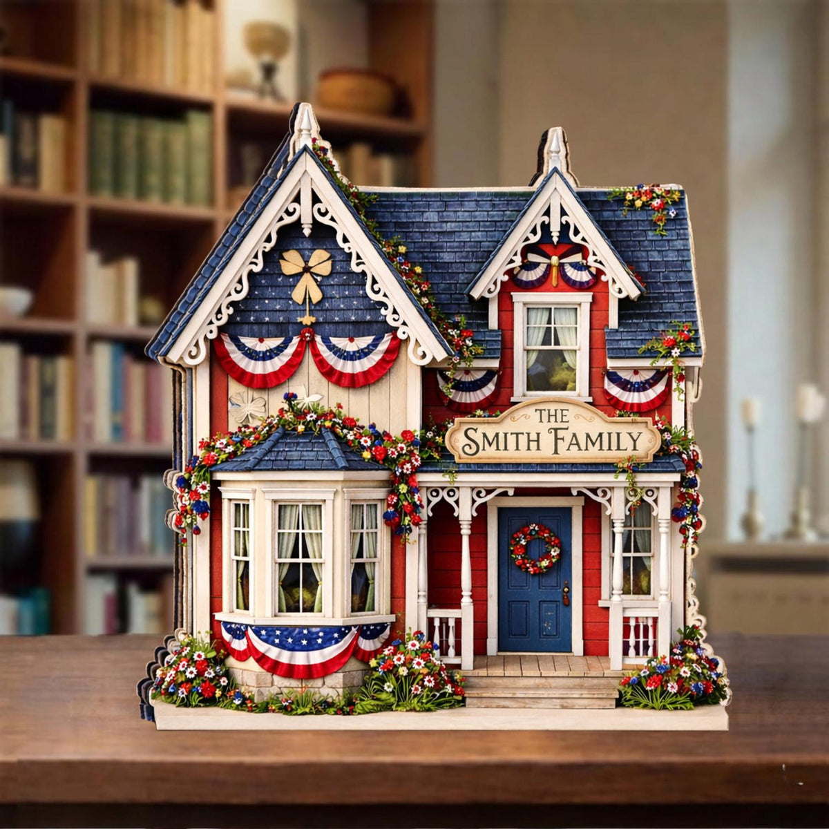 Personalized America 250th Anniversary House Wooden Block, 1776 2026 Patriotic USA Flag Shelf Decor, Custom Family Name House Sign 917273ec-6326-4129-b535-594f63eb2747-2.jpg