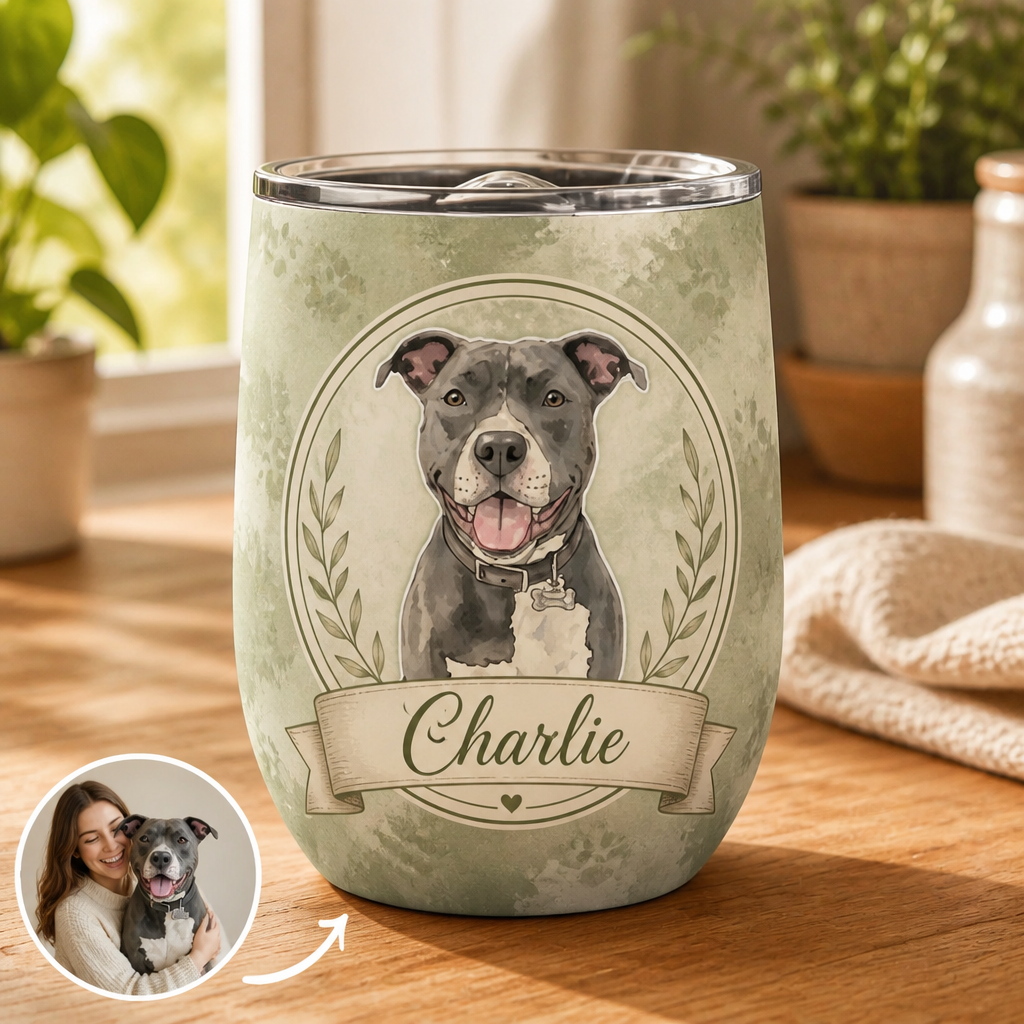 Custom Pet Portrait Wine Tumbler — Watercolor Crest with Name - Personalized Wine Tumbler 91728b0b-68ab-4a78-9475-b0c551ca97f0.png