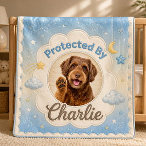 Protected By [Pet Name] Nursery Blanket – Pet Photo - Personalized Blanket 9173e1dc-1c30-4c4b-bc22-3cfc41846b94.png