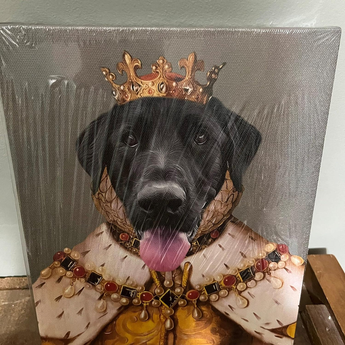 Customized Pet Portrait Canvas of Dog and Cat Renaissance Style, Wall Art Print for Home Decor, Living Room, Bedroom, Home Office