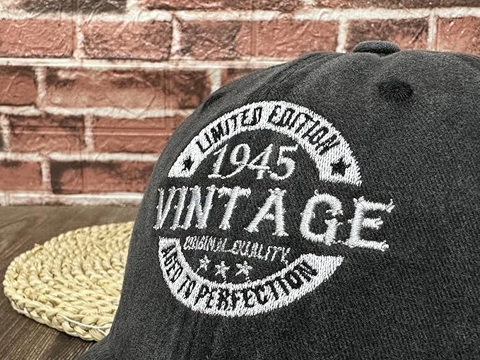 80th Birthday Gift, Limited Edition Aged to Perfection 1946 Vintage Baseball Hat for Men Women Birthday Gift Father's Day Gift For Granpa Papa Dad