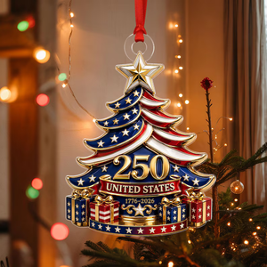 250 Years America 2D Ornament, 250th Anniversary Xmas Decor, Patriotic Christmas Tree Ornament, 1776 - 2026 Keepsake Gift, USA Christmas Bauble 918aa0f2-dad3-4c24-aff7-c4910a491889-j2.png