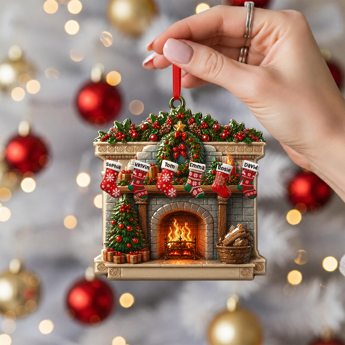 Christmas Retro Fireplace Family Christmas Stockings - Real 3D Raised Ornament 918e58ea-1a43-46af-8ae8-de8bbddbe281-5.png