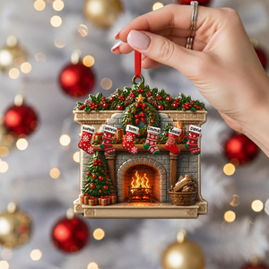 Christmas Retro Fireplace Family Christmas Stockings - Real 3D Raised Ornament 918e58ea-1a43-46af-8ae8-de8bbddbe281-5.png