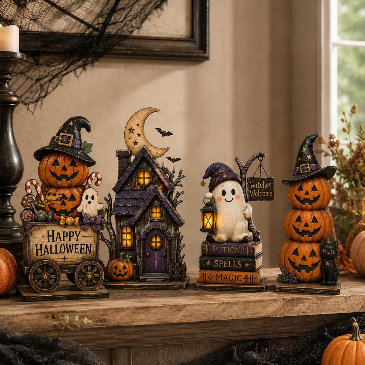 Personalized Halloween Wooden Block, Lighted Haunted House Family Name Decor, Trick or Treat Pumpkin Shelf Decor, Spooky Fall Gift 918ea45d-597b-4b59-b88e-62618c270a5c-5.jpg