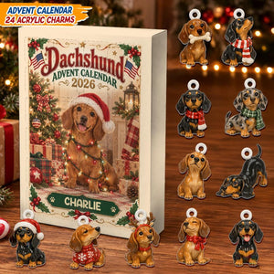 Personalized Dachshund Advent Calendar, 24 Acrylic Charms, Custom Dog Name, Holiday Countdown, Wiener Dog Lover Gift 919b47cb-4fc0-4d2a-a963-e2df1d4ca672-il_1588xN.8550212537_mrfi.jpg