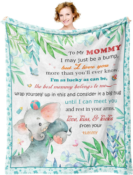New Mom Gifts for Women, Mom to be Blanket First Time Mom Gifts Ideas, Best Gift for New Mom Mommy After Birth, New Pregnancy Gifts for Mom Throw Blanket, Gender Reveal Gifts