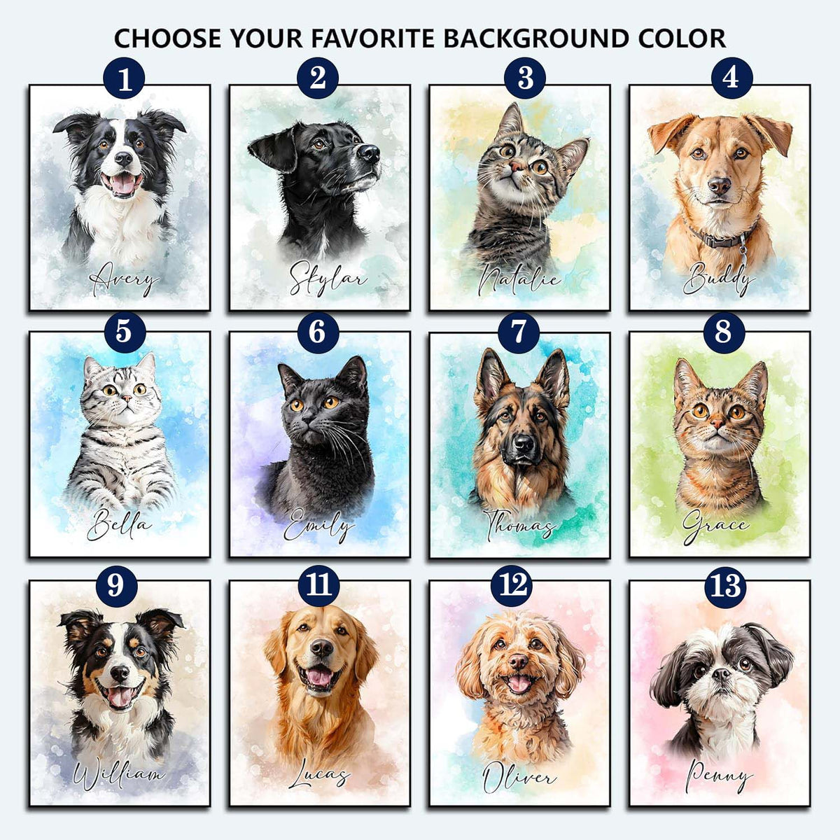 Custom Pet Portrait, Hand-Painted Portrait from Your Photo, Dog Memorial Gifts, Dog Wall Art Perfect for Birthdays, Anniversaries & Cherished Gifts