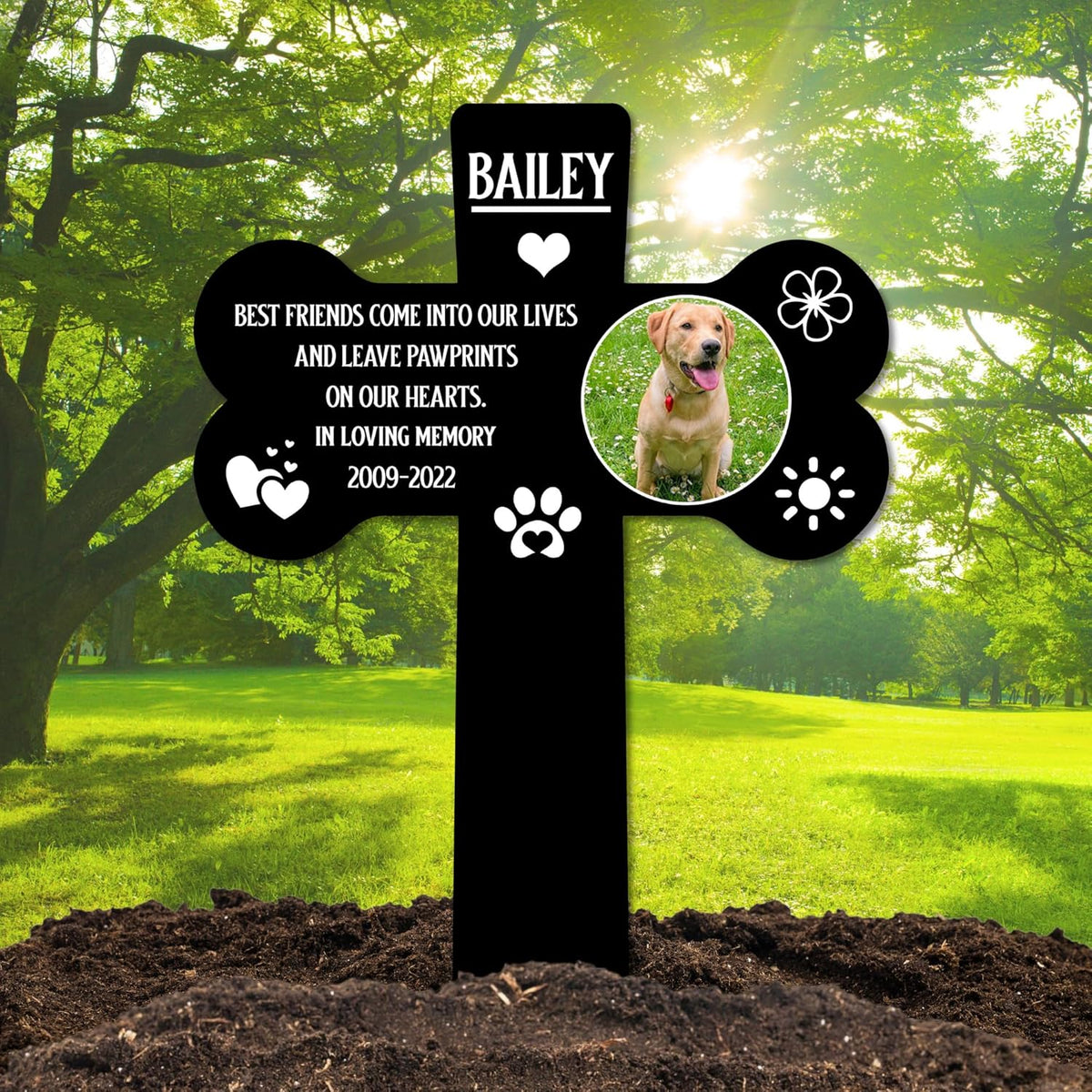 Custom Pet Memorial Stake, Dog Breed Metal Stake,Personalized Dog Garden Sign,Pet Loss Gift,Garden Decor Dog Photo Memorial Stake Pet loss