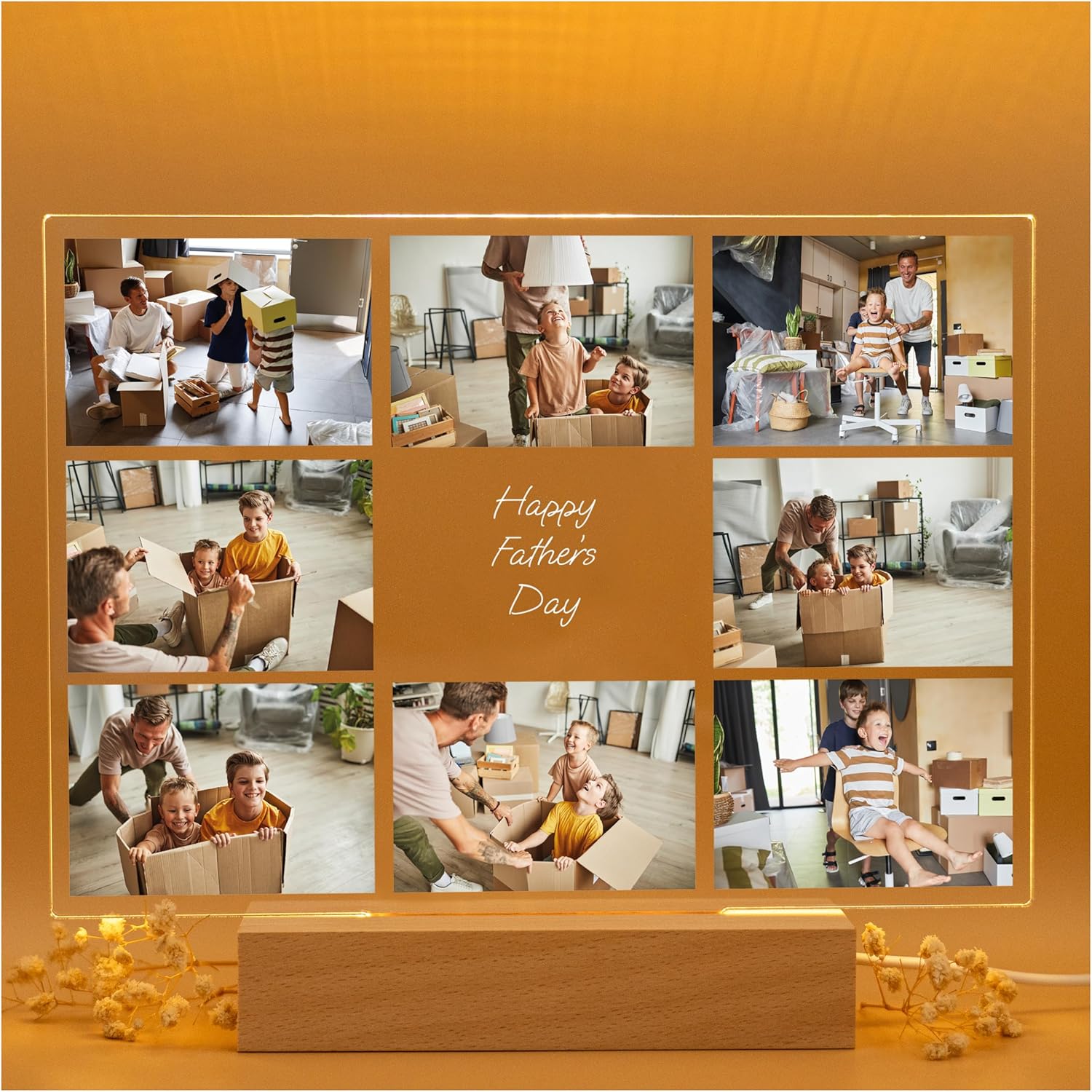 Acrylic Gifts for a Dad Customized - Personalized Fathers Day/Unique Birthday Gift Dad from Kids - Photo Fathers Day Present From Daughter