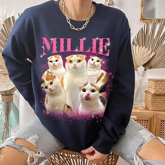 Custom Shirts Custom Bootleg Rap Shirt for Him Custom Face Shirt with Photo Pet Custom Tees Gift for Dog Cat Lover
