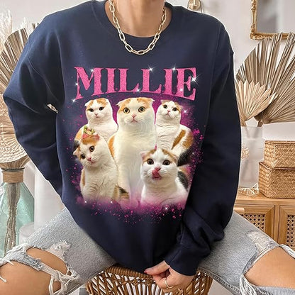 Custom Shirts Custom Bootleg Rap Shirt for Him Custom Face Shirt with Photo Pet Custom Tees Gift for Dog Cat Lover