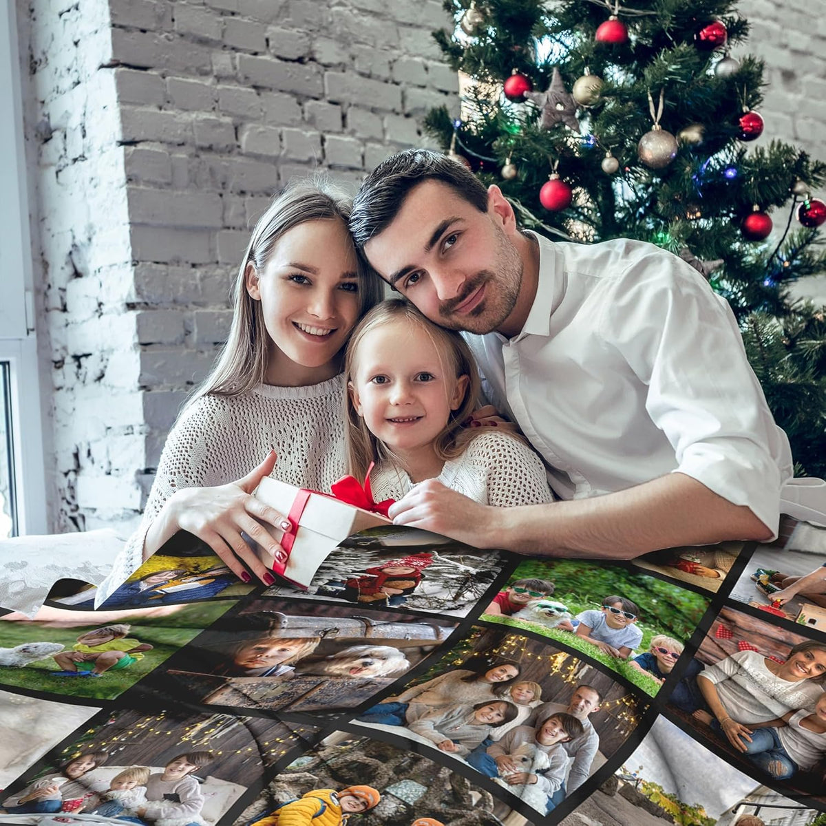 Custom Blanket with Picture and Text , Personalized Photos Blankets and Throws Customized Blanket Customizable Gifts for Men Boyfriend Girlfriend Wife Husband Christmas