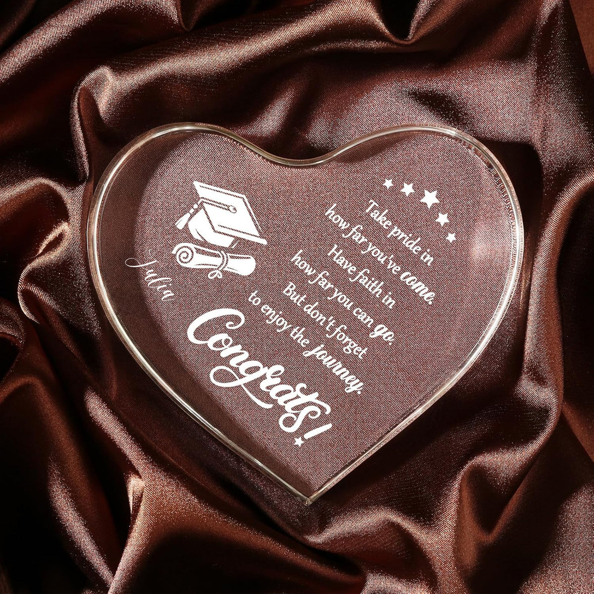 Graduation Gifts, 2025 Graduation Gifts for Her Him - Inspirational Acrylic Keepsake - College High School Graduation Gifts, Masters Degree Graduate Gifts