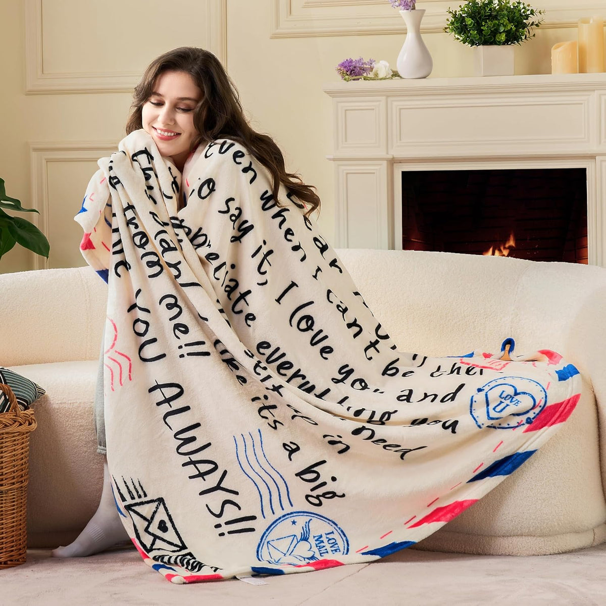Mothers Day Blanket Gifts for Mom Soft Flannel Mom Blanket for Wife Grandma Birthday Present for Women from Daughter Son