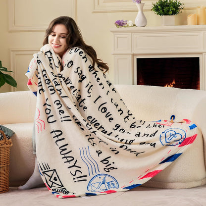 Mothers Day Blanket Gifts for Mom Soft Flannel Mom Blanket for Wife Grandma Birthday Present for Women from Daughter Son