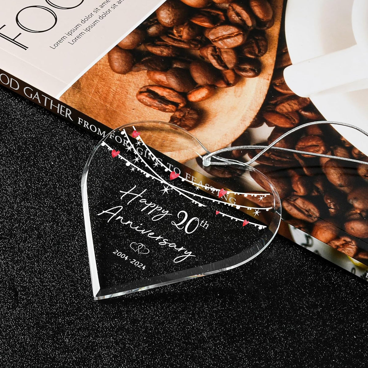 20th Christmas Ornament Gifts for 20th Wedding Anniversary 20 Year Anniversary Valentines Gifts for Couples Christmas Ornaments 2024