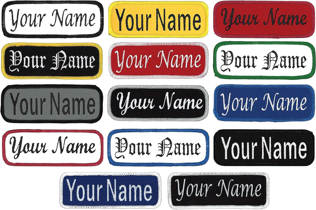 Personalized Name Patches Uniform or Work Shirt, Embroidered New Styles New Fonts