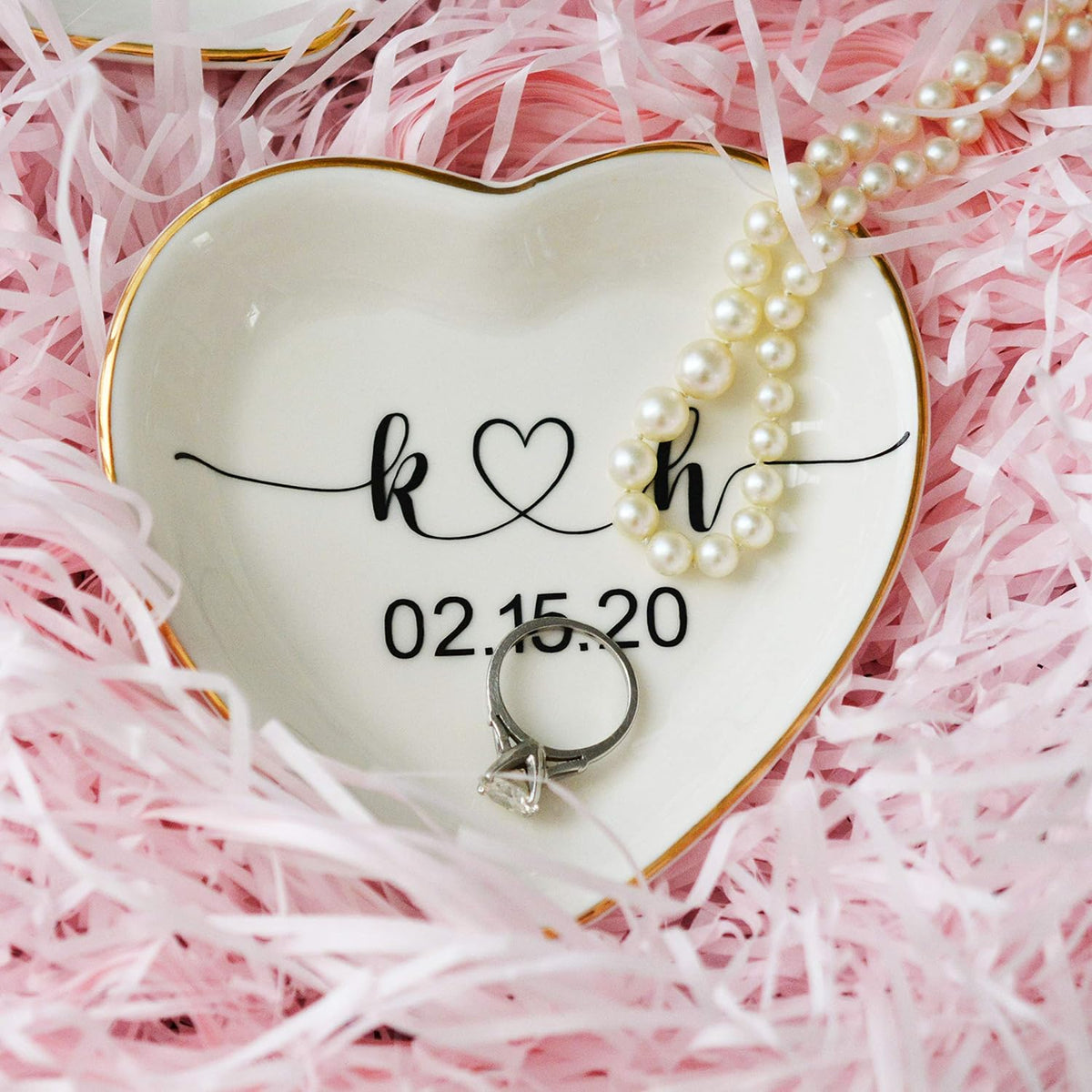 Engagement Ring Holder Ring Dish Engaged Gift Wedding Gifts Ring Holder Engagement Ring Dish Engaged gift for Her Beatifully