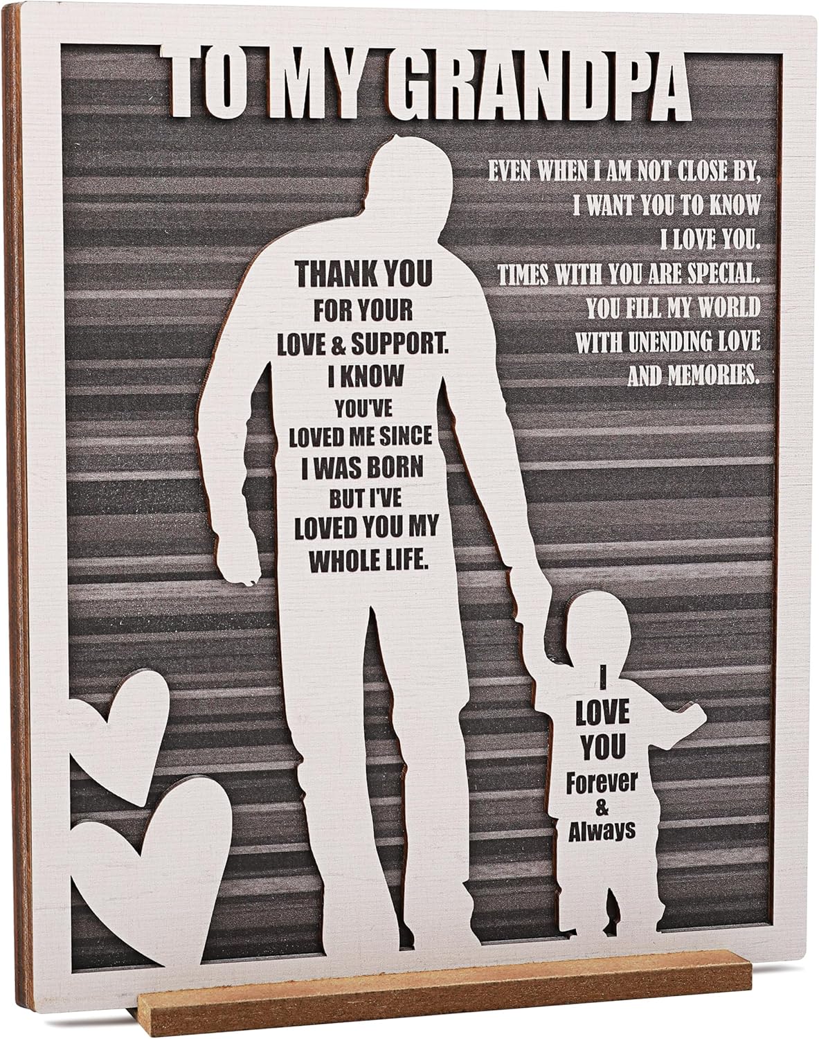 Grandpa and Grandson Sign - Gifts for Grandpa from Grandson Ideal for Father's Day, Birthdays, Grandparents Day, Christmas