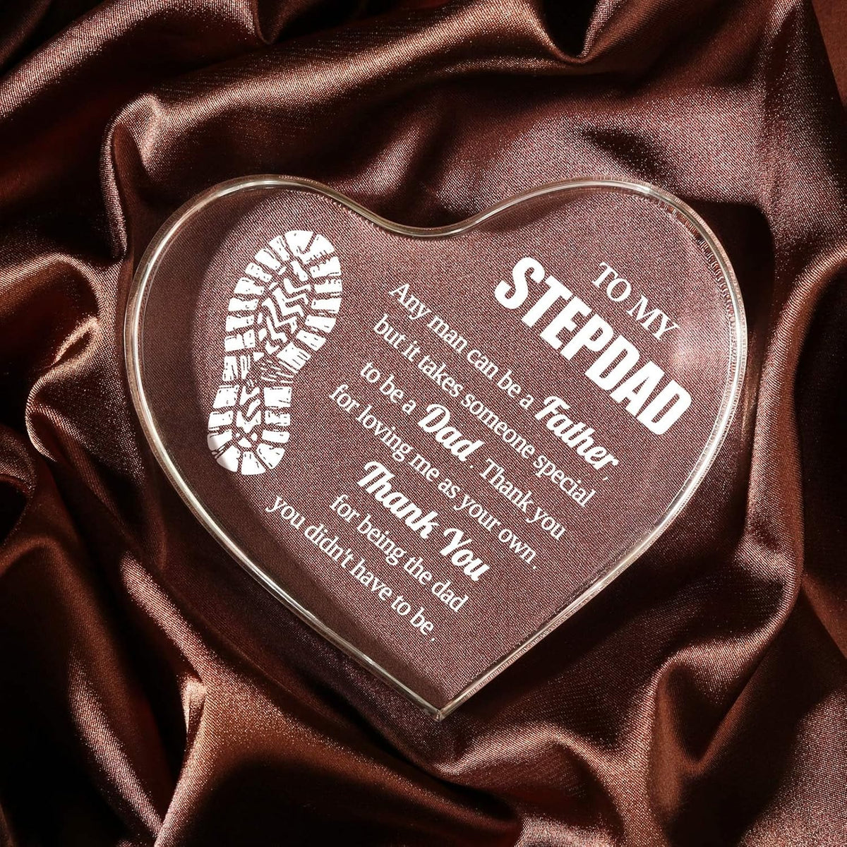 Step Dad Gifts, Step Dad Gifts from Daughter Son, Acrylic Keepsake, Best Birthday Gifts for Stepfather, Father Day Gifts for Step Dad Bonus Dad