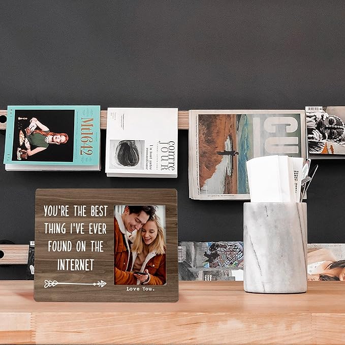 You Are The Best Thing I ve Ever Found On The Internet Picture Photo Frame, Couples Picture Frame,Birthday Christmas Valentine Gifts For Couple Husband Wife Girlfriend Boyfriend
