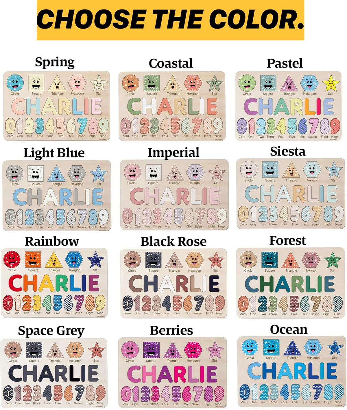 Puzzles for Toddlers Boy and Girl, Personalized Name Puzzle, 12 Month Toy, Gifts for 0 1 2 3 Years Old, Baby Gifts, Baby Shower, Christmas, NewBaby Gift, 0 3 6 9 12 18 24 36 Months