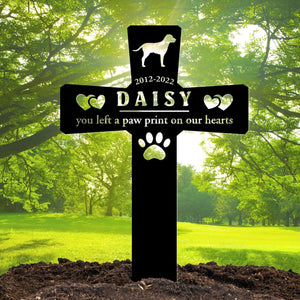 Personalized Pet Grave Markers Dog, Pet Headstones for Dogs for Lost Dog Sympathy Gift, Waterproof Dog Grave Markers Outdoor, Dog Tombstones for Graves Outdoor, Garden Dog Cross for Grave