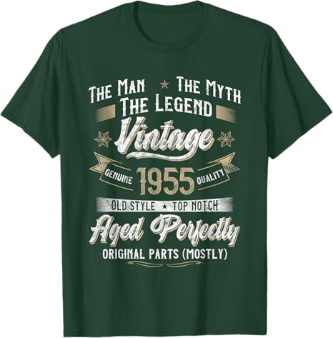 70th Birthday Gift Vintage 1955 Men Funny 70 Years Old 1955 T-Shirt personalized T-Shirt For Him Father's day gift Birthday Gift