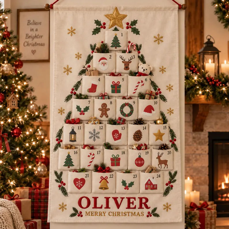 Personalized Advent Calendar, Custom Name 24 Pocket Christmas Countdown, Fabric Hanging Calendar, Sibling Christmas Tradition 91a76055-e26a-40db-bc6f-0dfe1ae3172d-FFFVVVVVVVVVVVVVV-1-.webp