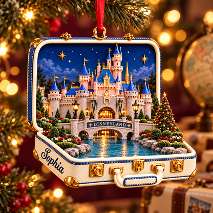 Personalized Disneyland Castle 3D Suitcase Christmas Ornament – Vacation Keepsake & Gift for Disney Fans 91b53610-be12-4cf9-b60a-9027de59e341-Disneyland-Castle-Ornament-in-Warm-Holiday-Bokeh-1.png