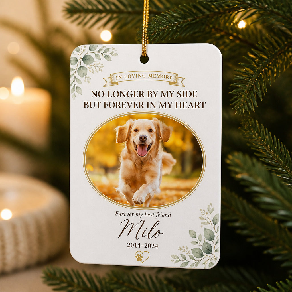 Pet Memorial Photo Ornament - Forever In My Heart - Personalized Aluminum Ornament 91c0f9bd-e9ff-4407-9869-922f4c539822.jpg