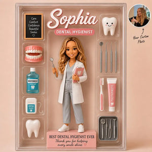 Custom Dentist Acrylic Block With Photo, Personalized Dental Doctor Desk Decor, Best Dentist Ever Gift, Smile Clinic Keepsake 91d07184-540a-4853-95aa-62bc365987fb-htd6y-3-.webp