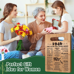 50th Birthday Gifts for Women Men, 1976 Birthday Gifts for Her Him, 50 Years Old Gifts, 50th Birthday Gift Ideas, 50th Birthday Decorations for Women Men, Back in 1976 Cutting Board Gifts
