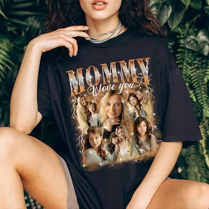 Custom T Shirts for Mom Mama Shirt with Photos Vintage Tee Custom Funny Shirt for Mom Bootleg Tee Vintage Style