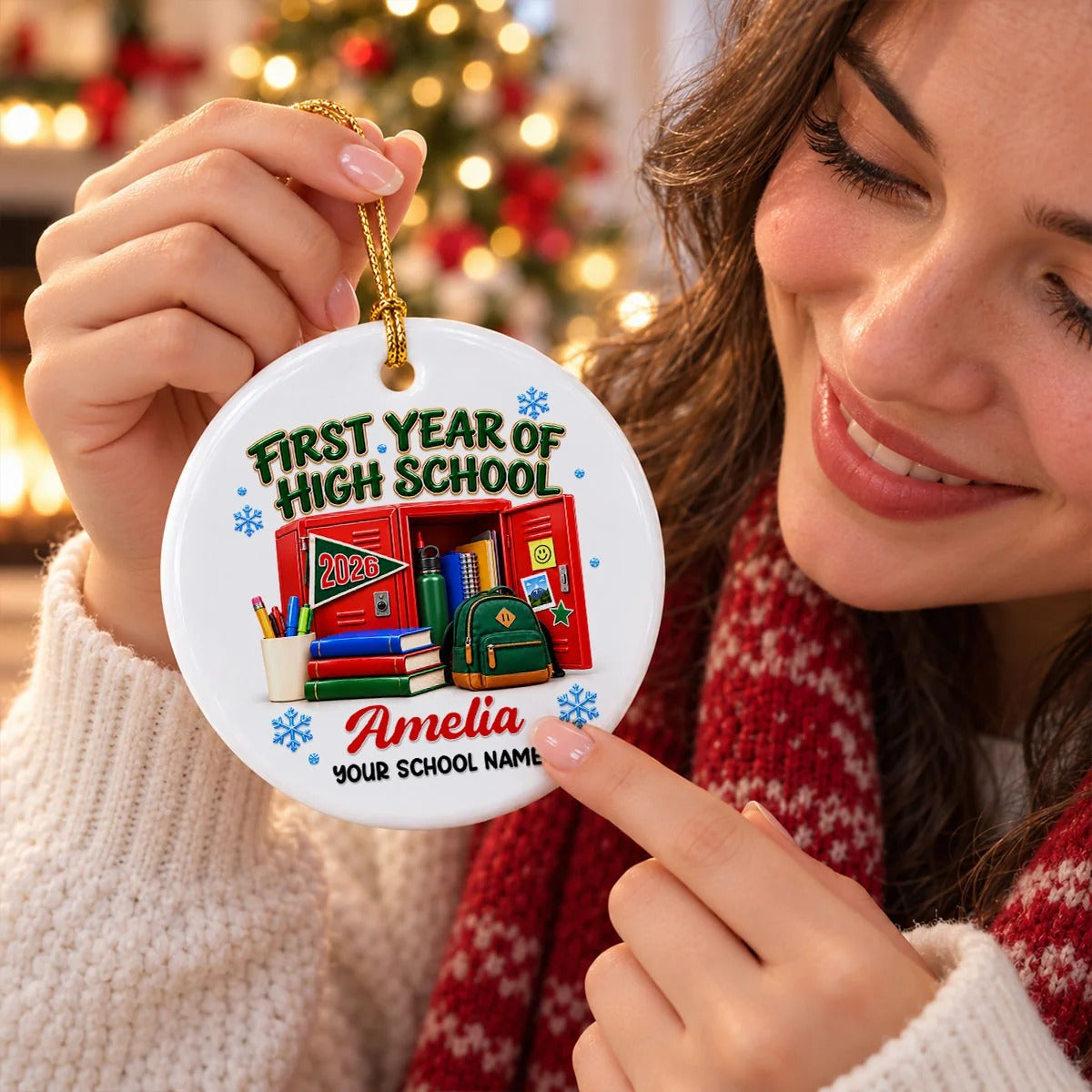 First Year Of High School - Personalized Ceramic Ornament - Christmas Gift For Boys Girls Kids Grandkids 91e22976-8d7f-4f3a-a6bf-528c02a0f7ea-Ll0mp0Qo8W__web6.jpg
