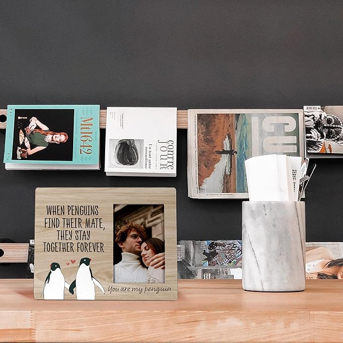 You Are My Penguin Couple Penguins Picture Photo FrameValentine Wedding Gifts For Girlfriend Boyfriend Husband Wife Bride Groom