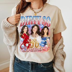 Custom Bootleg Rap Tee Shirt for Boyfriend Girlfriend Custom Face Tshirt Vintage Graphic Shirt Gift Idea Birthday