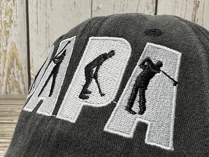 Golf Dad Papa Embroidered Baseball Caps for Men and Women Father's Day Gift For Him