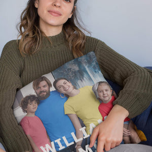 Custom Love, Couple Photo Pillow w Any Picture - Optional Insert | Personalized Cover with Your Loved Ones - Custom Couple Gifts